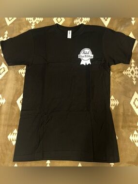 Black “Staff” Short Sleeve Shirt with Pabst logo